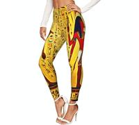 EnkzpoHen Leggings elasticizzati da donna con stampa della tribù dell'antico Egitto, lunghezza intera, per yoga, Nero , 4XL
