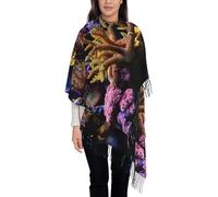 EnkzpoHen Sciarpa calda con nappe con stampa barriera corallina per le donne, scialle elegante da viaggio per tutti i giorni
