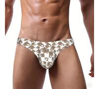 EnkzpoHen Slip elasticizzati degli uomini della stampa del fondo del bradipo, morbido comodo alla moda, Nero , 3XL