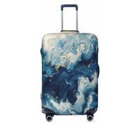 EnkzpoHen Within The Tides - Copertura elastica per valigia, adatta per viaggi di lavoro e vacanze (da S a XL), Nero , S