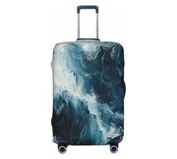EnkzpoHen Within The Tides - Copertura elastica per valigia, adatta per viaggi di lavoro e vacanze (da S a XL), Nero , XL