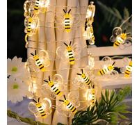 ENLACE Catena luminosa con api da 2 m, 20 LED, per interni ed esterni, decorazione per la cameretta dei bambini, il giardino, il matrimonio, le feste, il compleanno
