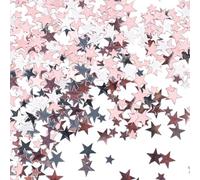 ENLACE Coriandoli a forma di stella, per compleanno, matrimonio, in oro rosa, argento, con coriandoli a forma di stella, per compleanno, matrimonio, anniversario, fai da te