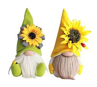 ENLACE Primavera girasole ape gnomo, fatto a mano, bambola senza volto, decorazione primaverile, decorazione per la casa, decorazione della cucina, 2 pezzi