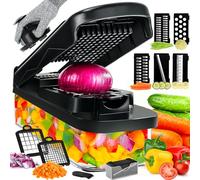 Enleber Mandolina per Verdure,Affettaverdure e Mandolini da CucinaManuale Multifunzione,Mandolina per Verdure e Cipolle