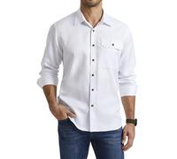 Enlision Camicia Bianca Uomo Manica Lunga Casual No Stiro Camicia da Lavoro Uomo Cotone Regular Fit 2XL