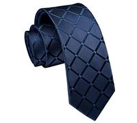 Enlision Cravatta Uomo Formali Matrimonio Cravatte da Uomo Multicolore 6 cm di Larghezza Blu Navy Plaid