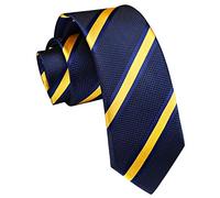 Enlision Cravatta Uomo Formali Matrimonio Cravatte da Uomo Multicolore 6 cm di Larghezza Blu Navy Righe
