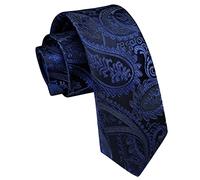 Enlision Cravatta Uomo Formali Matrimonio Cravatte da Uomo Multicolore 6 cm di Larghezza Blu Paisley