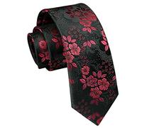 Enlision Cravatta Uomo Formali Matrimonio Cravatte da Uomo Multicolore 6 cm di Larghezza Rosso