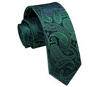 Enlision Cravatta Uomo Formali Matrimonio Cravatte da Uomo Multicolore 6 cm di Larghezza Verde Paisley