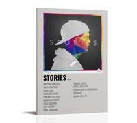 ENLLVKCBR Avicii, poster decorativo da parete con storie musicali, stampa artistica su tela, poster decorativo moderno, per camera da letto, 20 x 30 cm