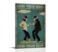 ENLLVKCBR Poster decorativo da parete su tela, motivo: "Lose Your Mind Find Your Soul", poster decorativo moderno per camera da letto, per camera da letto, 20 x 30 cm