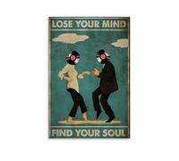 ENLLVKCBR Poster decorativo da parete su tela, motivo: "Lose Your Mind Find Your Soul", poster decorativo moderno per camera da letto, per camera da letto, 20 x 30 cm