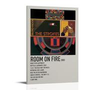 ENLLVKCBR Poster decorativo da parete su tela, motivo: The Strokes: room on Fire, poster decorativo moderno per camera da letto, 50 x 75 cm