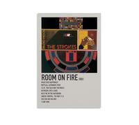 ENLLVKCBR Poster decorativo da parete su tela, motivo: The Strokes: room on Fire, poster decorativo per camera da letto e camera da letto, 40 x 60 cm