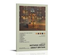 ENLLVKCBR Stampa artistica da parete su tela, motivo: "Nothing Great About Britain", poster decorativo moderno, per camera da letto, 40 x 60 cm