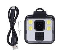 Enlybee Macchina fotografica indossabile del corpo con visione notturna, impermeabile IP65, multifunzionale con LED per attività all'aperto, supporto memoria 32GB