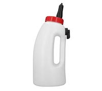 Enlybee Mangiatoia per latte di vitello da 4 l, con manico e capezzolo, materiale PE, vite a prova di perdite, valvola di corrente per latte, ideale per vitelli e agnelli nelle fattorie