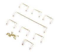 Enlybee Mechanical Keyboard Stabilizer Set with Golden Wire Keycap Accessory, DIY Customization for 61/64/87/104/108 Key Positions, Includes 6.25U 2U Stabilizers, Gold Plated Screws (Transparent)