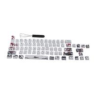Enlybee PBT Keycaps, 5 Sided Sublimation, 71 Keys Set for Mechanical Optical Keyboards, Ultra Thick Wall Design, Wear Resistant, Resistant, Compatible with RK61/Gans (English-Japanese)