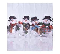 Enlybee Snowman Pattern Blackout Curtains, Window Drapes for Bedroom Living Room, Digital Printing Polyester Fabric, Thermal Insulated Blocking Shades with Rod, 2 Panels Set for Home Dec (150 * 166cm