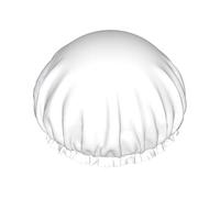 Enmarcando flores de color lila en flor Piedra de ónix Azul pálido Gorros de ducha estampados para mujeres Gorros de baño elásticos reutilizables Doble impermeable Gorro de ducha de baño