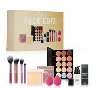 EnMart Multiuso Set Trucco, Kit Trucco Tutto in Uno Palette Cosmetica, Powder Foundation Primer Spugnetta Trucco Pennelli Make Up Correttore Kit Cosmetici per Donne Ragazze Regalo di Natale