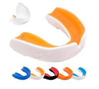 Enmo Maxilla - Paradenti in gel per adulti e ragazzi dai 10 anni in su, con custodia, per rugby, boxe, hockey e sport di contatto, paradenti con tecnologia a canale di respirazione a doppio strato