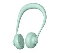 ENmrfvkz Ventilatore elettrico da collo a sospensione, Ventilatore portatile da appendere al collo micro USB, sport all'aria aperta, pieghevole, verde