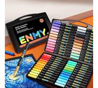 ENMY 48 pennarelli acrilici colorati, pennarelli diretti per pittura acrilica liquida, pennarelli per tessuti, tela, roccia, vetro, legno, carta, fai da te, pennarelli acrilici per fai da te
