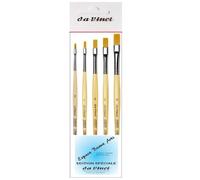 ennello Davinci GH304 Junior sintetico, serie piatta 304. Set 5 pezzi, 2, 4, 6, 8,10