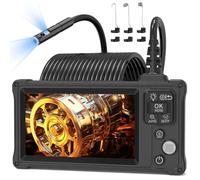 Ennovor Endoscopio Industrial con Schermo Grande da 5”, Endoscopio a Doppia Lente HD 1920P, Telecamera endoscopica con 8+1 LED Regolabili, IP67 Impermeabile Telecamera Ispezione, Cavo Semirigido - 10M