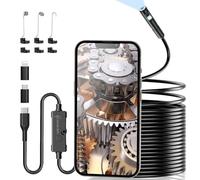 Ennovor Endoscopio per Smartphone Doppie Testa 1920P HD, Sonda Telecamera Impermeabile IP67 con 8+1 LED, Telecamera Endoscopica con Cavo Semirigido da 10 m, Compatibile con Android e iOS senza WiFi