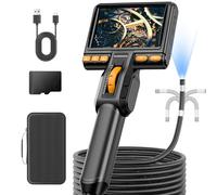 Ennovor Endoscopio, Telecamera Ispezione Tubi 360° Rotabile, Telecamera Endoscopica HD 1080P con 8 LED, Schermo IPS da 5”, Sonda Telecamera Impermeabile IP67 senza WiFi - 1,5 m con Scheda TF da 32 GB