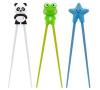 Ennoxwi Set di bacchette per bambini, 3 paia di bacchette educative con bacchette di aiuto, testa staccabile per sushi, bastoncini per bambini principianti, bastoncini da allenamento antiscivolo dal