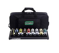 ENO MUSIC Stompbox - Kit pedaliera e custodia portatile in lega di alluminio con custodia morbida, con nastro di montaggio a pedale e fascette/accessori per pedali da 50,8 cm