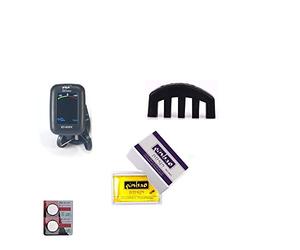 ENO professionale violino viola sintonizzatore, colorato display LCD controllo Easy Clip On accurate violino Tuner (et-05sv) Tuner+Rosin+Practice Mute