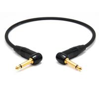 enoaudio Mogami 2524 Cavo patch per effetti per chitarra e basso | Neutrik Gold 6.3mm TS angolare | HiFi - 45 cm