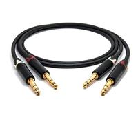 enoaudio Mogami 2534 Quad Cavo Coppia (L,R) professionale bilanciato | Neutrik Gold 6,3mm TRS | HiFi - 0,5 m