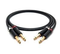 enoaudio Mogami 2534 Quad Cavo Coppia (L,R) professionale | Neutrik Gold 6,3mm TS | HiFi - 10 m