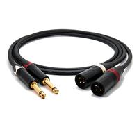 enoaudio Mogami 2534 Quad Cavo Coppia (L,R) professionale | Neutrik Gold 6,3mm TS - XLR maschio | HiFi - 1,0 m