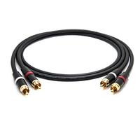 enoaudio Mogami 2534 Quad Cavo Coppia (L,R) professionale | Neutrik Gold RCA | HiFi - 1,0 m
