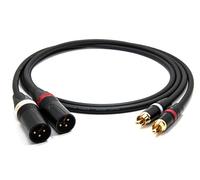 enoaudio Mogami 2534 Quad Cavo Coppia (L,R) professionale | Neutrik Gold RCA - XLR maschio | HiFi - 1,5 m