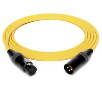 enoaudio Mogami 2534 Quad Professionel Studio Cavo Microfono Simmetrico | Neutrik Gold XLR Female - XLR maschio | HiFi, Giallo, 1 m