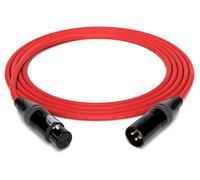 enoaudio Mogami 2534 Quad Professionel Studio Cavo Microfono Simmetrico | Neutrik Gold XLR Female - XLR maschio | HiFi, Rosso, 0,5 m