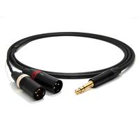 enoaudio Mogami 2534 Quad Y Cavo Stereo adattatore professionale | Neutrik Gold 6,3mm TRS - XLR maschio (L,R) | HiFi - 1,5 m