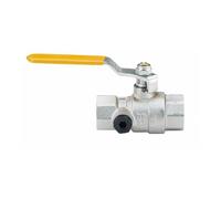 Enolgas Valvola a sfera TopTest per gas con presa di pressione FF 1 1/4 con leva