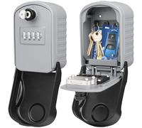 ENONEO Cassetta di Sicurezza per Chiave Grande Esterno Cassaforte per Chiavi 4 Codice Impermeabile Cassetta Chiavi Combinazione con 2 Emergenza Chiaves Self Check In Key Box per Casa Scuola Fabbrica
