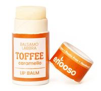 Enooso - Balsamo Labbra Idratante a lunga durata CARAMELLO - Lipbalm con Vitamina E per pelli Secche e Screpolate - Lip balm Naturale Riparatore - 100% Vegan e Plastic Free - 10ml